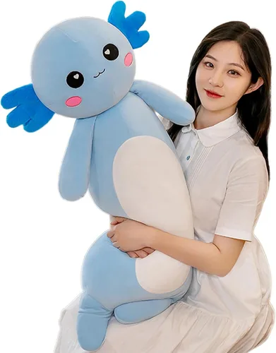 Miniatura 11 de Somao Almohada de Felpa Larga de Axolotl, Lindo Cuerpo de Animal de Peluche de Axolotl, Suave Peluche de Muñeca de Axolotl para Niñas y Niños