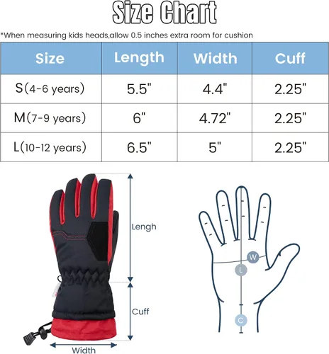 Miniatura 4 de ANDORRA - Guantes de esquí geométricos de dos tonos para niños