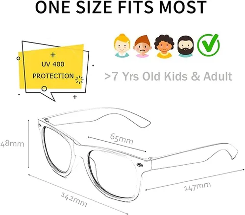Miniatura 5 de SUNOVELTIES Paquete de 12 lentes de sol de colores neón clásicos retro para fiestas, unisex para adultos