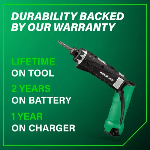 Miniatura 10 de Metabo HPT - Juego de destornillador inalámbrico de iones de litio de 3,6 V, destornillador de potencia compacto y liviano con 2 baterías de 1,5 Ah