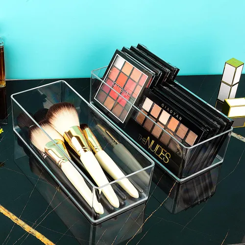 Miniatura 4 de JessLab Organizador de acrílico, organizador de baño para cajón, vitrinas de cosméticos para tocador, encimera, escritorio, cocina y almacenamiento