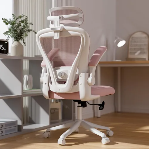Miniatura 11 de SeekFancy Silla de oficina ergonómica M903, silla de escritorio para computadora con ruedas, silla de oficina de malla con respaldo alto con soporte