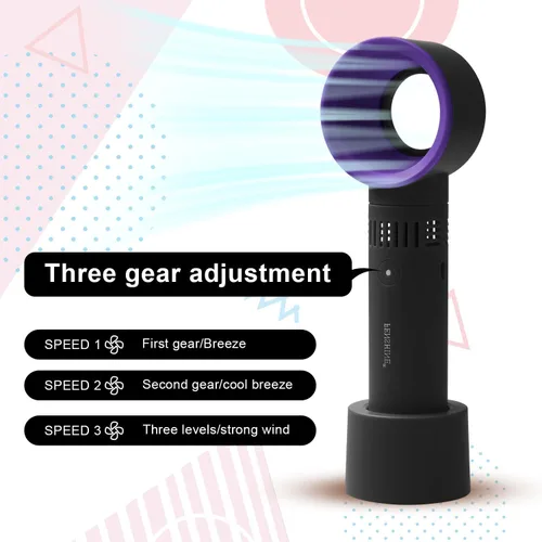 Miniatura 6 de Miniventilador portátil recargable por USB, sin aspas, para extensiones de pestañas, soplador de aire acondicionado para suministros esenciales
