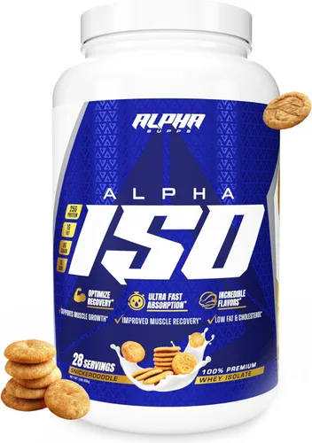 Miniatura 17 de Alpha Supps ISO - Polvo aislado de proteína de suero de leche 100% bajo en carbohidratos, 0.88 onzas por porción, ayuda a apoyar el crecimiento