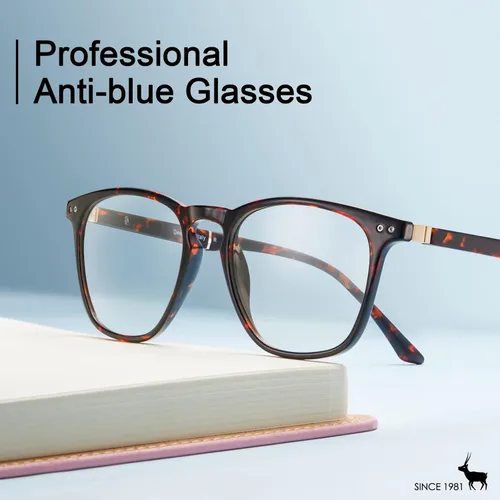 Miniatura 4 de CARFIA Lentes de bloqueo de luz azul – Anteojos antifatiga para juegos de computadora que evitan dolores de cabeza, marco de anteojos ligeros Marco