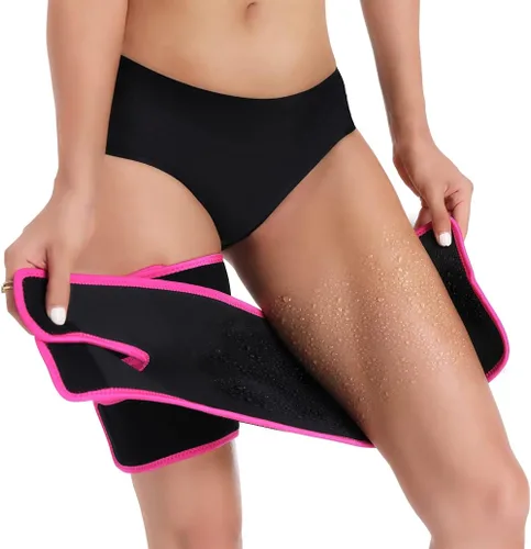 Miniatura 4 de Recortadores de muslos para mujeres y hombres, de neopreno, soporte de muslo, manga de compresión para isquiotibiales, aumenta el calor y el sudor a