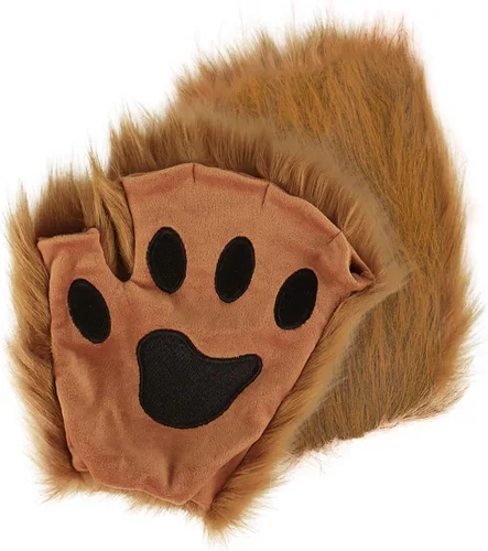 Miniatura 25 de Guantes de garra para disfraz de Halloween, medio dedo, lobo, oso, gato, guantes, guantes de piel sintética para mascarada, cosplay, utilería de mano
