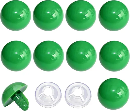 Miniatura 12 de Thalinfayi - 60 ojos de seguridad y arandelas seguras para ganchillo Amigurumi - Ojos de seguridad de plástico grandes negros de 0.94 pulgadas, ojos