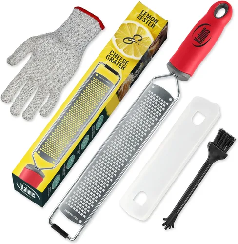 Rallador de queso rallador de limón y parmesano – Ralladores de cítricos de primera calidad para cocina W acero inoxidable, para chocolate, ajo,