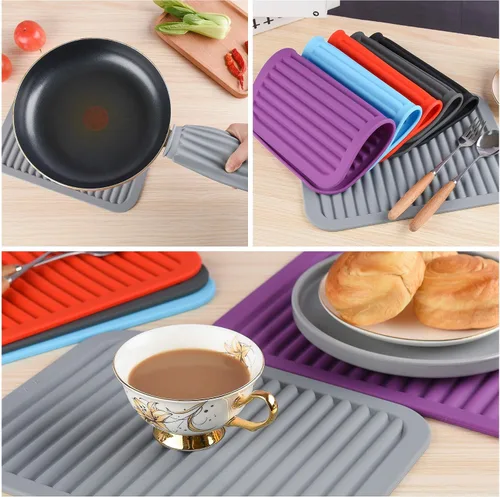 Miniatura 4 de Salvamanteles de silicona para ollas calientes y sartenes, almohadillas calientes para cocina, salvamanteles versátiles para platos calientes