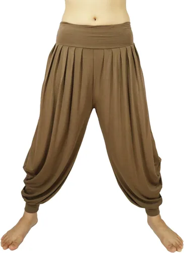 Miniatura 3 de Lovely Creations Pantalones holgados con cintura elástica y harem Aladdin para mujer