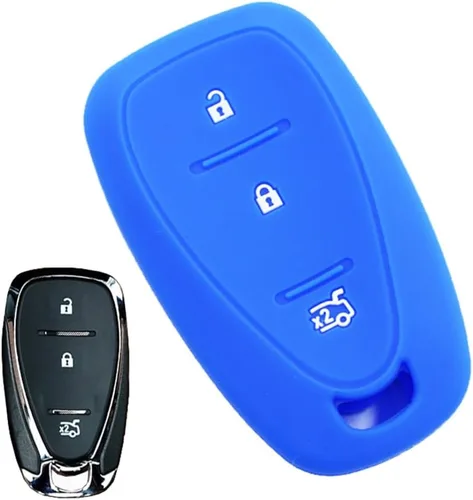 Miniatura 4 de Para Chevrolet Aveo Silicona Car Key Holder Key Case Funda de llave (Negro)