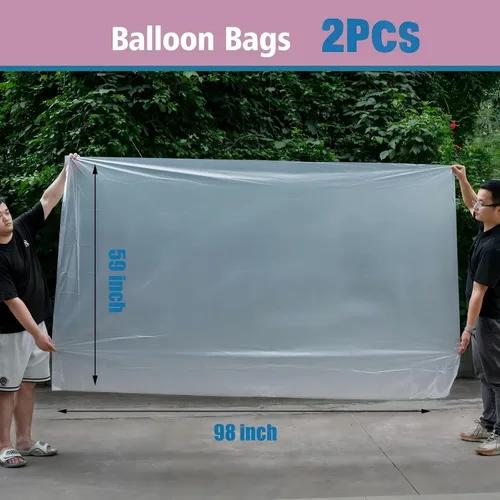 Miniatura 2 de 2 bolsas de globos de 59 x 98.4 pulgadas para transportar globos para bodas, fiestas Bolsas de globos para transporte extra grandes, los globos