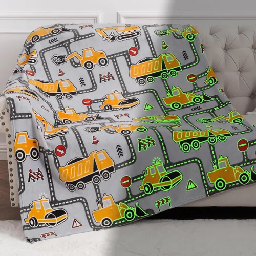 Miniatura 15 de Manta de Juego para Regalos de Niños - Gamer de Controlador de Juego que Brilla en la Oscuridad para Niños de 1 a 14 Años, Adolescentes, Niños Gris