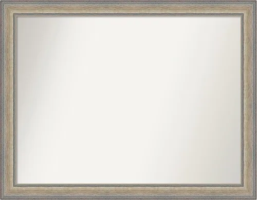 Miniatura 414 de Amanti Art Espejo de baño plateado para sobre fregadero, 28 x 47 pulgadas, espejo rectangular de plata imperial, marco de madera tradicional de gran