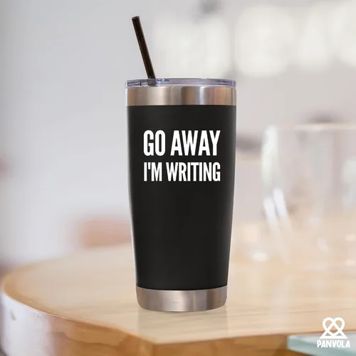 Miniatura 6 de Panvola Go Away, I'm Writing - Vaso aislado al vacío para escritor, regalo sarcástico, divertido, escritor, novelista, poeta, guionista, periodista