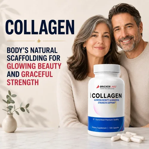 Miniatura 2 de Bricker Labs Colágeno para hombres y mujeres - Suplemento de colágeno hidrolizado tipo I, III, 750 mg, 1 cápsula de colágeno diaria - 120 porciones