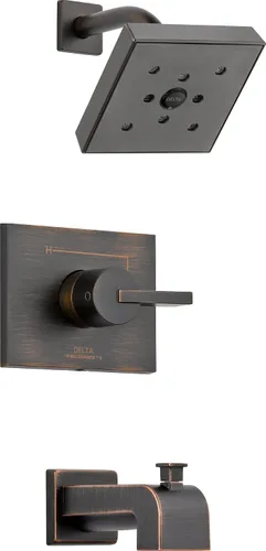 Miniatura 4 de Delta Faucet T14453-CZH2O Vero Monitor Serie 14 - Moldura para bañera y ducha, bronce champán