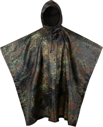 Miniatura 13 de GRVCN Poncho de lluvia militar, impermeable de camuflaje impermeable ligero al aire libre