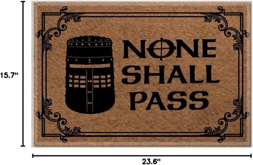 Miniatura 2 de Felpudo None Shall Pass, regalo de inauguración de la casa, tapete divertido para puerta, regalo de 23.6 x 15.7 pulgadas, Emilyhome