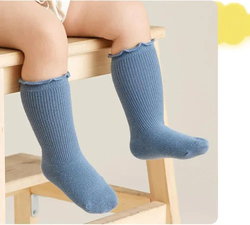 Miniatura 5 de SUITBOY Calcetines de algodón con volantes para niñas pequeñas con volantes para niñas pequeñas