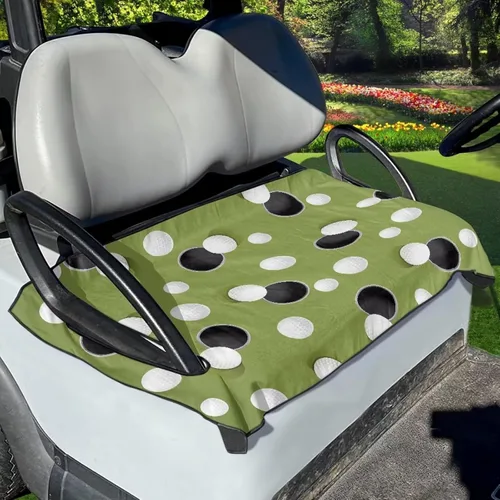 Miniatura 29 de Suobstales Fundas de Asiento para Carrito de Golf/Toalla de Asiento, Almohadillas de Asiento Transpirables para Carrito de Golf, Manta para Club