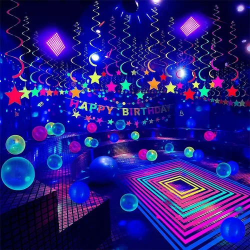 Miniatura 2 de Glostars Luz LED negra UV de 100 W, potente foco UV, IP66, lámpara de 395 nm para Navidad, fiesta de Halloween (2 paquetes)