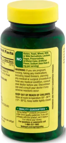 Miniatura 4 de Suplemento de vitamina A Spring Valley 2400 mcg, 250 unidades + adhesivo STS.
