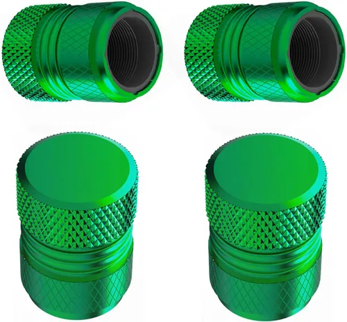 Tapones universales para vástago de válvula de neumático, paquete de 4 tapones para válvula de aire, de aleación anodizada prémium y anticorrosión,
