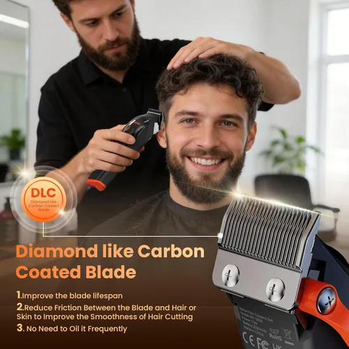 Miniatura 5 de MAXGROOM - Cortapelos profesional para hombres, 9000 RPM con hoja autoafilable DLC, cortapelos eléctricos e inalámbricos para cortar el cabello