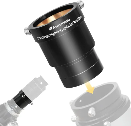 Miniatura 9 de Astromania Tubo de extensión adaptador de telescopio para ocular de 2 pulgadas, accesorios de telescopio de metal, tubo de extensión ocular