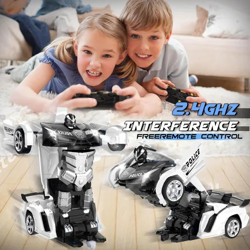 Miniatura 4 de Auto a control remoto transformable - Autos RC, transformación con un botón, rotación de 360°, derrape, 2.4GHz 1:18 escala, regalo para niños de 4-6