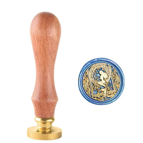 Miniatura 19 de Sello de cera con cabeza de latón extraíble de 1.181 in y mango de palisandro, sello de cera personalizado retro vintage para invitaciones de sobres