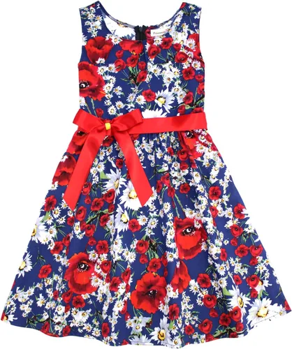 Miniatura 251 de Vestido de verano para niña, de algodón, con diseño floral