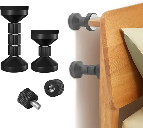 Miniatura 9 de dadop Marco de cama ajustable roscado, herramienta antivibraciones para cama, topes de cabecero, cabeceros de noche que evitan que se aflojen