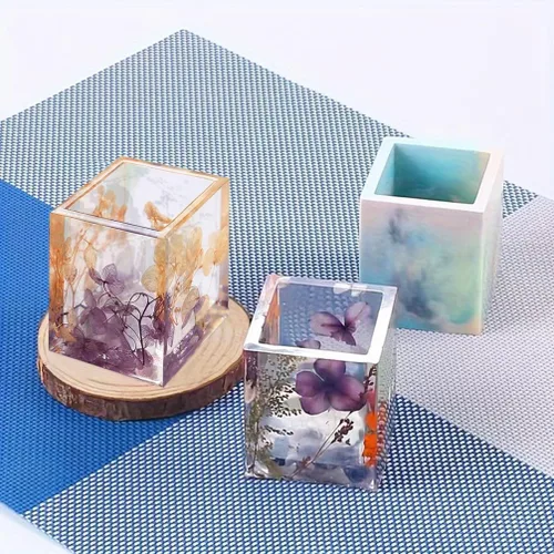 Miniatura 5 de Shotglasses - Molde de silicona epoxi para fundición de resina, hormigón, cemento, yeso DIY, altura cuboide 4.3 pulgadas Altura del cuboide 4.3