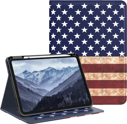 Miniatura 25 de OKP Funda para iPad de 11 pulgadas (A16) 2025 / 10ª generación 2022, para iPad 11ª/10ª de 10.9 pulgadas con funda de cuero PU de visualización Rosa