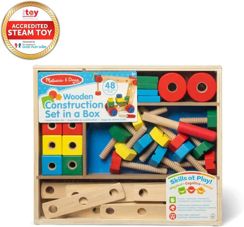 Miniatura 6 de Kit de construcción de madera Melissa & Doug en una caja (48 unidades)
