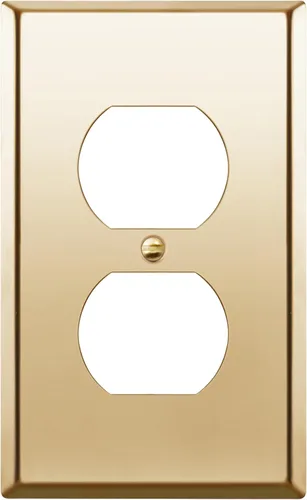 Miniatura 21 de ENERLITES Placa de pared de metal dúplex para receptáculos, cubierta de salida de acero inoxidable, resistente a la corrosión, tamaño de 1 banda