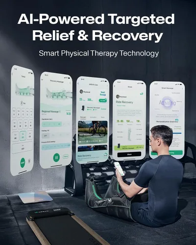 Miniatura 2 de UREVO Smart Leg Recovery PT Pro, tecnología patentada de masaje con tecnología de masaje recargable inalámbrica de compresión de aire