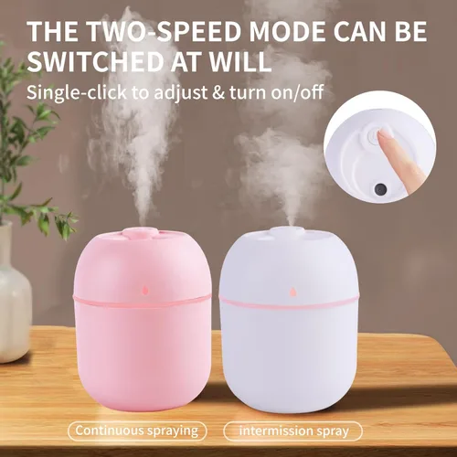 Miniatura 7 de Mini Humidificador Portátil Pequeño Humidificador de Niebla Fría Personal de Escritorio Alimentado por USB Súper Silencioso para Viaje, Carro, Blanco