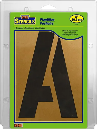 Miniatura 11 de HY-KO Products ST-5 plantillas de números y letras, 5 pulgadas, color marrón