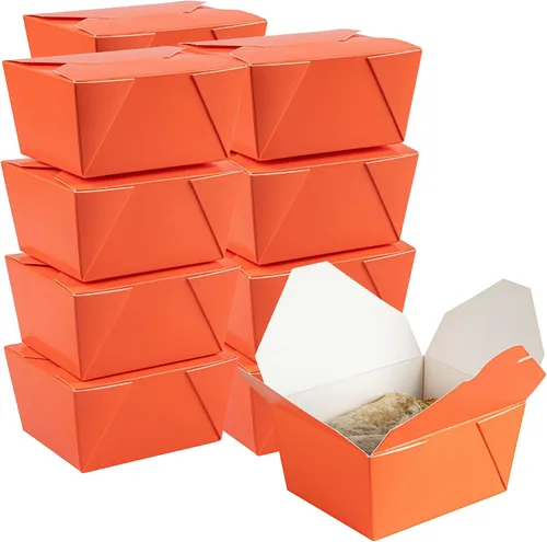 Miniatura 72 de Restaurantware Bio Tek - Cajas para llevar de 30 onzas, 200 loncheras para llevar, cierre de tabulación, resistentes al calor, desechables, de papel