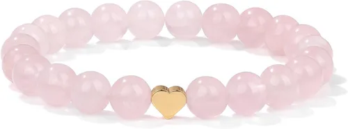 GolbalJew Pulsera curativa para mujer, pulseras de cuentas de ansiedad, joyería de piedra curativa, pulsera de cristal para aliviar el estrés,