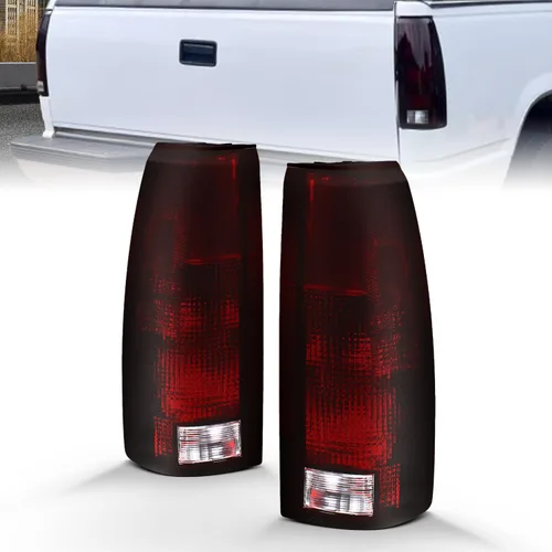 AmeriLite para Chevy GMC C/K Silverado Sierra Pickup Tahoe FullSize Blazer Suburban 1988-2000 OE Rojo Oscuro Lámpara de Freno Trasera de Repuesto