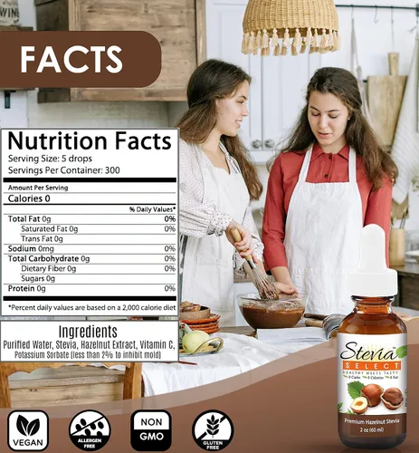 Miniatura 3 de Stevia Drops Hazelnut, Plain Natural, & Root Beer Stevia Select Keto Coffee Sugar-Free Stevia Flavors Bundle (3) Pack