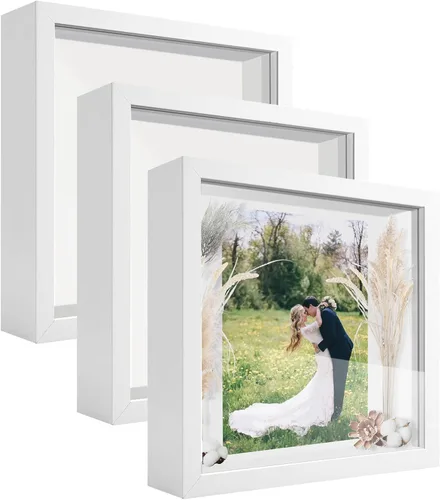 Miniatura 27 de Caja expositora de 8 x 8 pulgadas con calcomanías de letras, vitrina para recuerdos, artículos de bebé, recuerdos de boda, manualidades, boletos