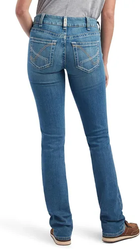 Miniatura 2 de ARIAT R.e.a.l. - Jeans de tiro medio para mujer, corte de flecha Esmeralda, corte de bota, delaware