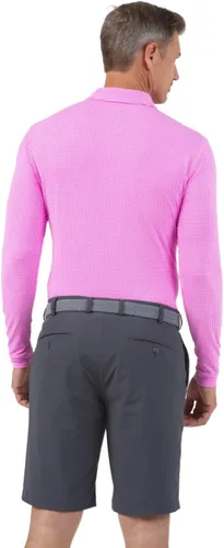 Miniatura 9 de IBKUL Polo de manga larga con protección solar UPF 50+ Icefil Cooling Tech Mini Check 95754 para hombre
