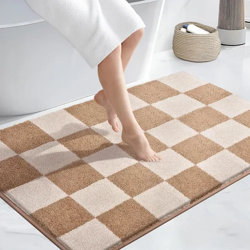 Miniatura 16 de PURRUGS Alfombra de baño antideslizante lavable a máquina 20 x 30 pulgadas, tapete de baño súper absorbente y de secado rápido, alfombra de baño